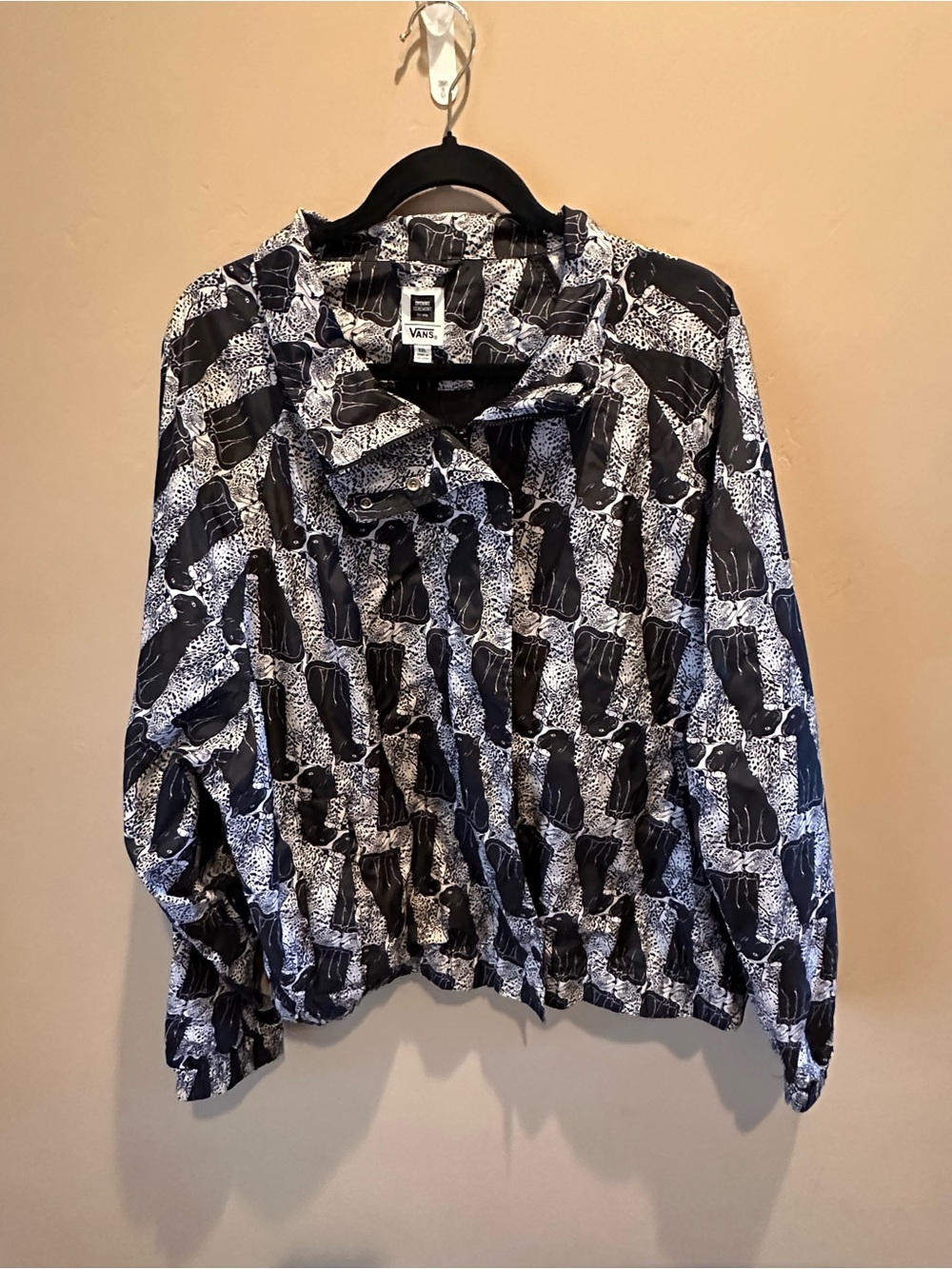 Vans x Opening Ceremony Leopard Panther Print Windbreaker Track Jacket XXL Rare